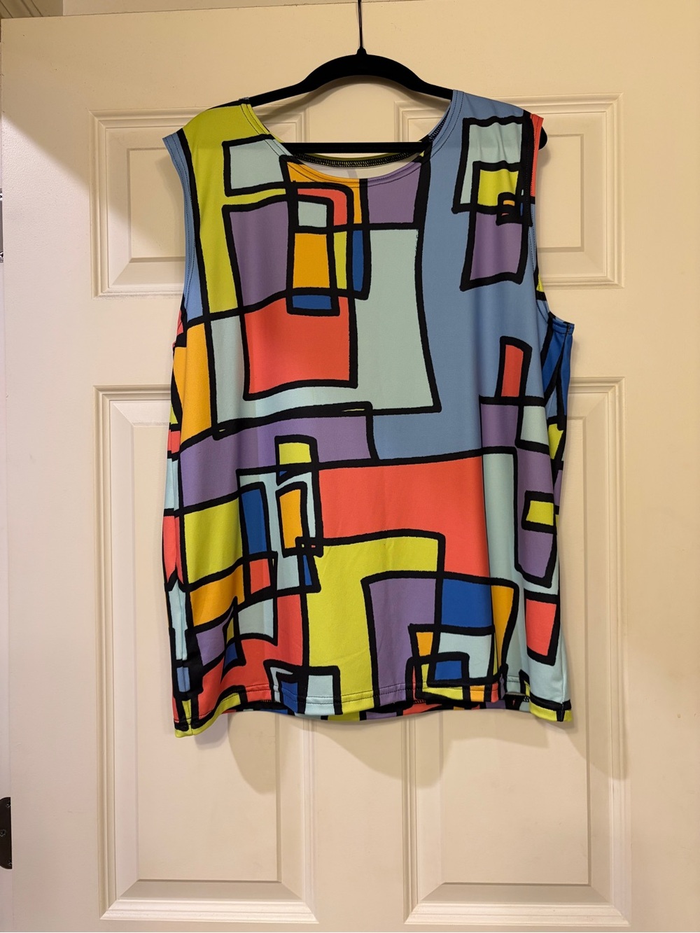 Art & Design Sleeveless Geometric Print Tank Top - Multicolor XL $30